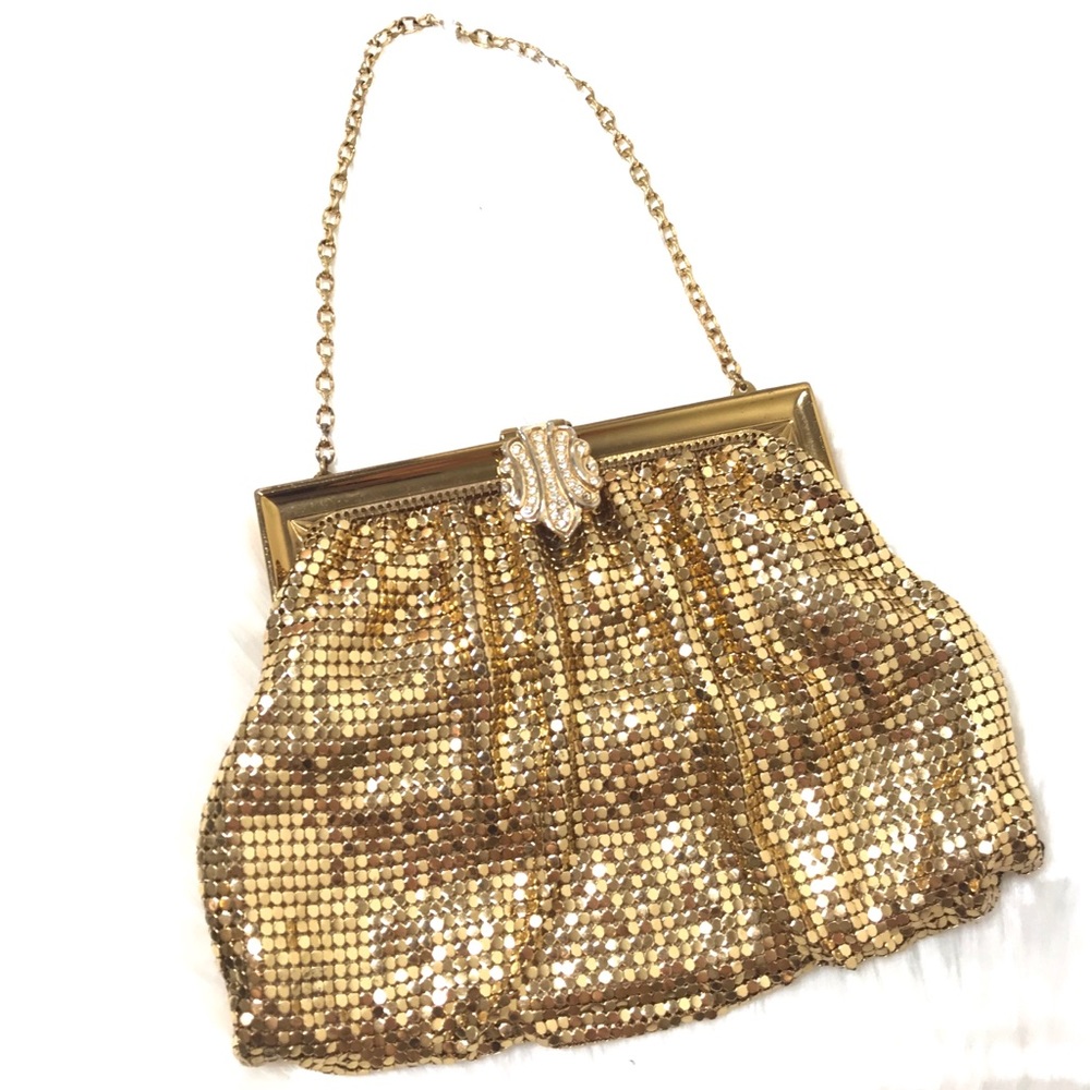 Vintage Whiting & Davis Gold Mesh Evening Handbag